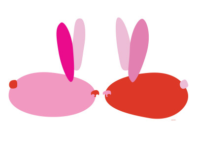 Pink Bunnies by Avalisa Pricing Limited Edition Print image