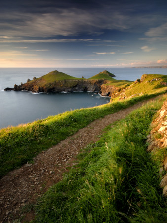 Footpath Along The Rumps, Pentire Point, Near Polzeath, Cornwall, Uk by Ross Hoddinott Pricing Limited Edition Print image