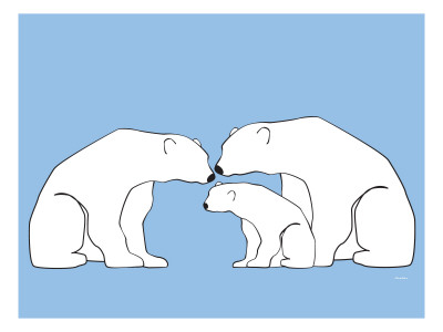 Blue Polar Bears by Avalisa Pricing Limited Edition Print image