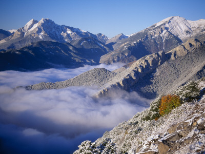 Clouds Fill The Valley Of Llobegat In Cadi Moixero Natural Park. Catalonia, Pyrenees, Spain by Inaki Relanzon Pricing Limited Edition Print image