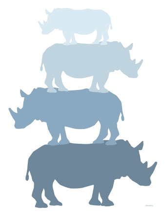 Blue Rhino by Avalisa Pricing Limited Edition Print image