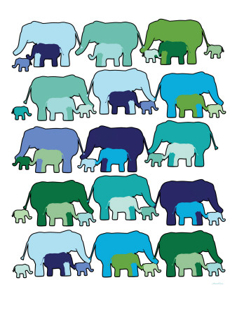 Cool Elephant Pattern by Avalisa Pricing Limited Edition Print image