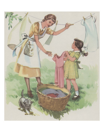 Hanging The Clothes by Mildred Lyon Hetherington Pricing Limited Edition Print image