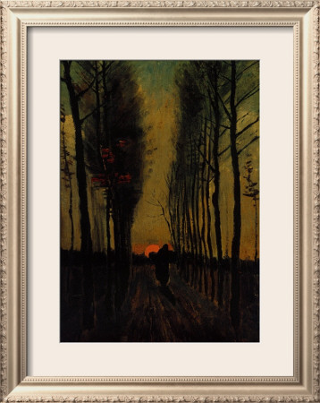 Lane Of Poplars At Sunset by Vincent Van Gogh Pricing Limited Edition Print image