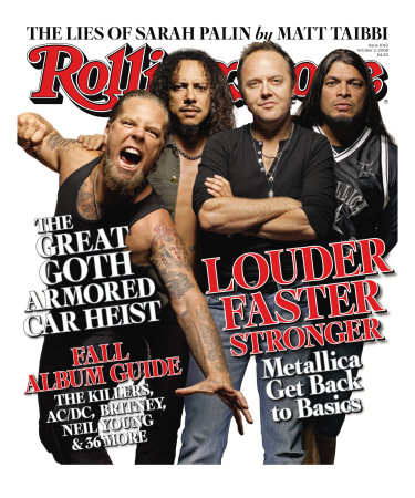 Metallica Gets Back To Basics, Rolling Stone No. 1062, October 2008 by James Dimmock Pricing Limited Edition Print image
