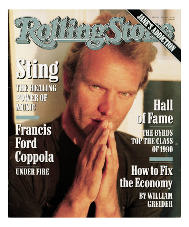Sting, Rolling Stone No. 597, February 7, 1991 by Herb Ritts Pricing Limited Edition Print image