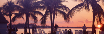 Sunset On The Beach, Miami Beach, Florida, Usa by Panoramic Images Pricing Limited Edition Print image