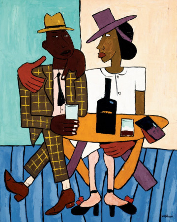 Cafe, About 1939-40 by William H. Johnson Pricing Limited Edition Print image
