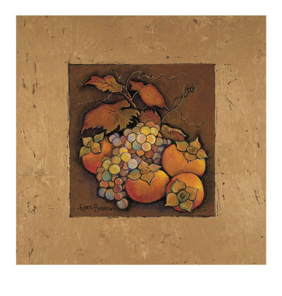 Persimmons And Grapes by Karel Burrows Pricing Limited Edition Print image