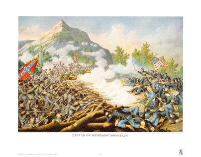 Battle Of Kenesaw Mountain by Kurz & Allison Pricing Limited Edition Print image