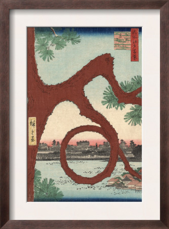 The Moon Pine On The Temple Precincts At Ueno by Ando Hiroshige Pricing Limited Edition Print image