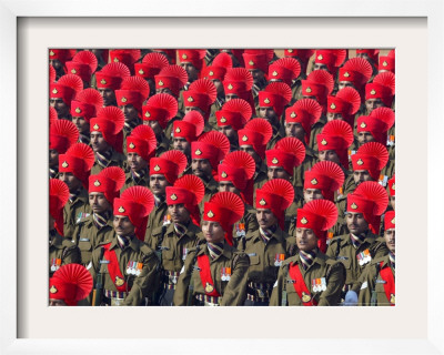 Security Personnel March At The Republic Day Parade In New Delhi, India, Friday, January 26, 2007 by Mustafa Quraishi Pricing Limited Edition Print image