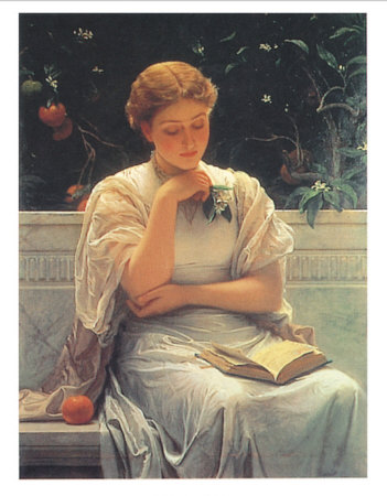 Woman Reading by Charles Edward Perugini Pricing Limited Edition Print image