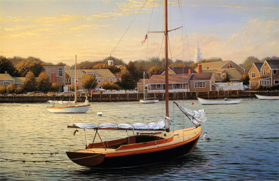 Harbor With Boat by Sergio Roffo Pricing Limited Edition Print image