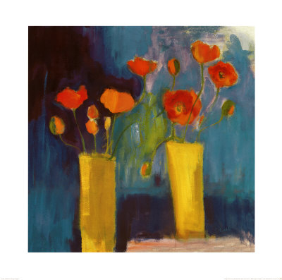 Cadmium Orange Poppies by Michael Clark Pricing Limited Edition Print image