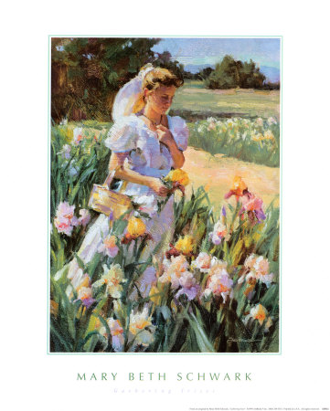 Gathering Irises by Mary Beth Schwark Pricing Limited Edition Print image