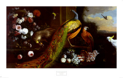 Peacock In A Classical Landscape by Philip Van Kouwenbergh Pricing Limited Edition Print image