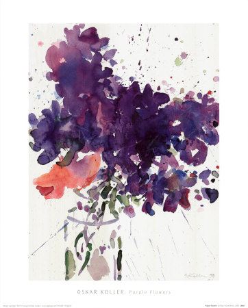 Purple Flowers by Oskar Koller Pricing Limited Edition Print image