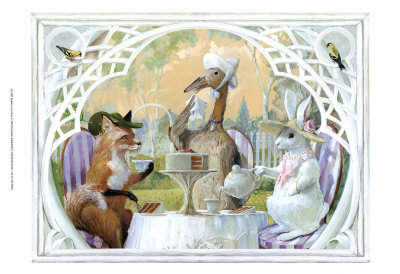 Rabbit's Tea Party by Dot Bunn Pricing Limited Edition Print image