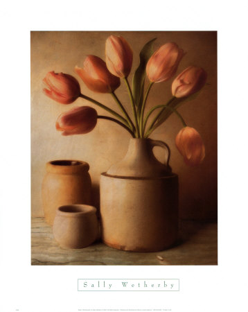 Tulips In Earthenware by Sally Wetherby Pricing Limited Edition Print image