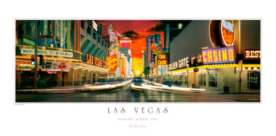 Las Vegas - Fremont Street 1991 by Rick Anderson Pricing Limited Edition Print image