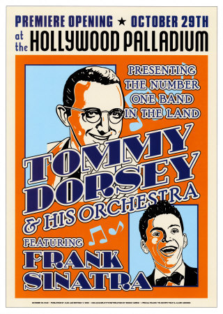 Tommy Dorsey And Frank Sinatra At The Hollywood Palladium, Los Angeles, California, 1940 by Dennis Loren Pricing Limited Edition Print image