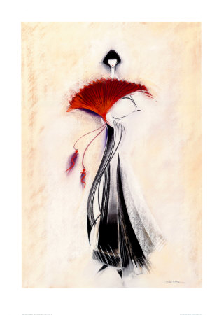 Lady Red Fan Ii by Marilyn Robertson Pricing Limited Edition Print image