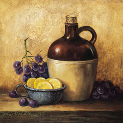 Jug With Grapes And Lemons by Peggy Thatch Sibley Pricing Limited Edition Print image