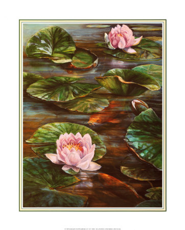 Koi With Lily Pond by Durgin Pricing Limited Edition Print image