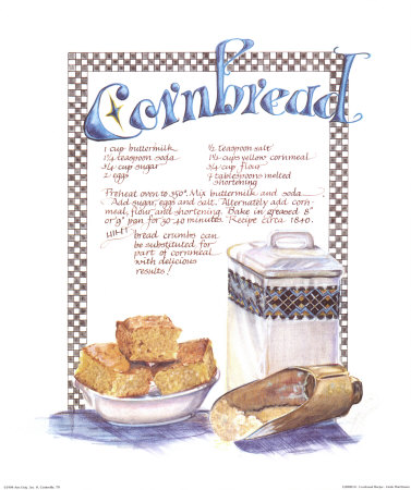 Cornbread Recipe by Linda Hutchinson Pricing Limited Edition Print image