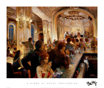 Night At Hotel Esplandide by Berc Ketchian Pricing Limited Edition Print image