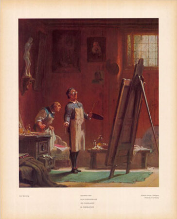 The Portraitist by Carl Spitzweg Pricing Limited Edition Print image