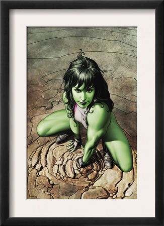 She-Hulk #3 Cover: She-Hulk Crouching by Adi Granov Pricing Limited Edition Print image