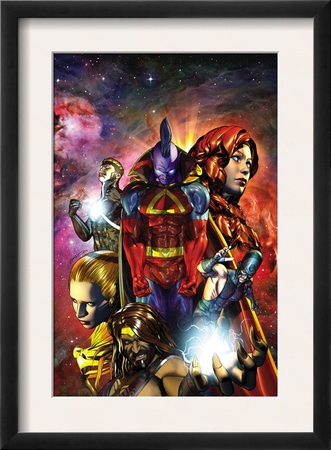 War Of Kings: Who Will Rule? #1 Cover: Gladiator, Gorgon, Crystal, Karnak, Havok And Medusa by Brandon Peterson Pricing Limited Edition Print image