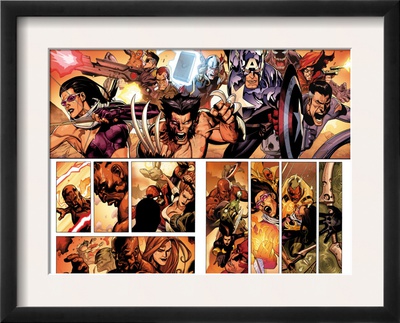 Secret Invasion #7 Group: Wolverine, Captain America, Mr. Fantastic And Hawkeye by Leinil Francis Yu Pricing Limited Edition Print image