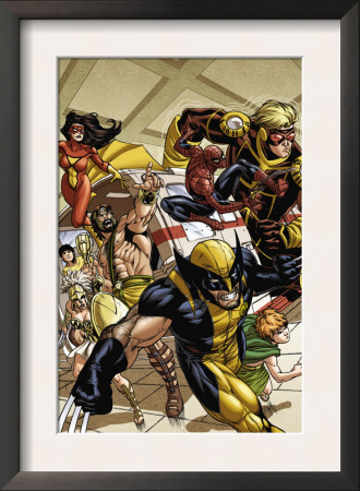 Incredible Hercules #138 Group: Wolverine, Spider-Man, Hercules, Wasp And Spider Woman by Rodney Buchemi Pricing Limited Edition Print image