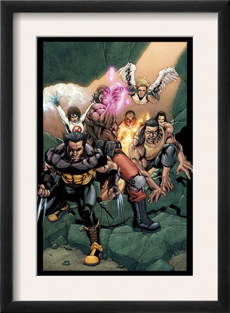 Ultimate X-Men #89 Group: Wolverine, Bishop, Beast And Angel by Salvador Larroca Pricing Limited Edition Print image
