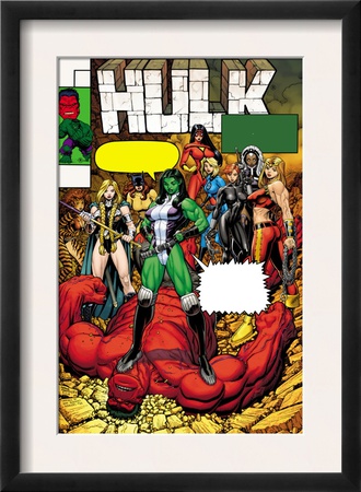 Hulk #9 Cover: She-Hulk, Rulk, Valkyrie, Thundra And Black Widow by Arthur Adams Pricing Limited Edition Print image