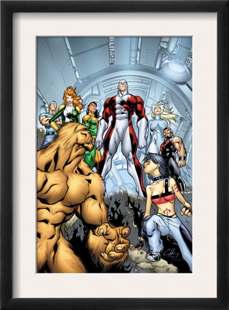 Alpha Flight #6 Cover: Sasquatch, Major Mapleleaf And Alpha Flight by Clayton Henry Pricing Limited Edition Print image