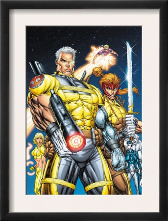 X-Force #1 Cover: Cable, Shatterstar And Cannonball by Rob Liefeld Pricing Limited Edition Print image