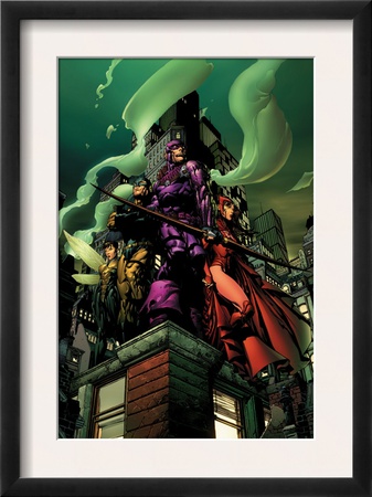 Avengers #502 Cover: Hawkeye, Scarlet Witch, Yellowjacket And Wasp Crawling by David Finch Pricing Limited Edition Print image