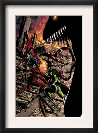 The Last Defenders #2 Cover: Blazing Skull by Mike Deodato Jr. Pricing Limited Edition Print image