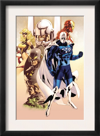 Adam: Legend Of The Blue Marvel #1 Cover: Blue Marvel, Yellowjacket, Ms. Marvel And Iron Man by Mat Broome Pricing Limited Edition Print image