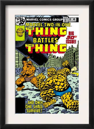 Marvel Two-In-One #50 Cover: Thing Fighting by John Byrne Pricing Limited Edition Print image