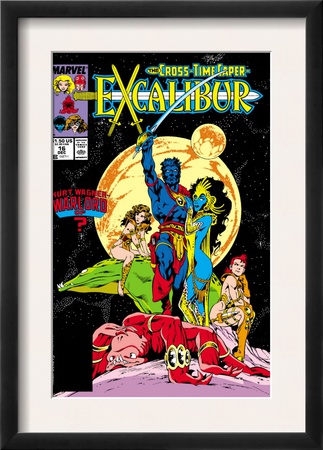 Excalibur #16 Cover: Nightcrawler, Phoenix, Shadowcat And Kymri by Alan Davis Pricing Limited Edition Print image