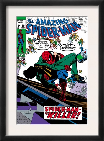 Amazing Spider-Man #90 Cover: Spider-Man And Captain Stacy Fighting by Gil Kane Pricing Limited Edition Print image