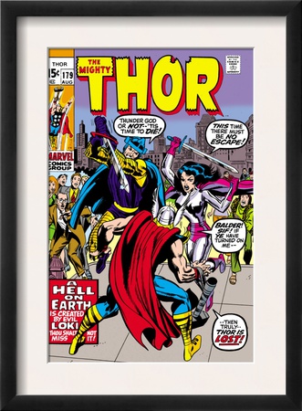 Thor #179 Cover: Thor, Balder And Sif by Jack Kirby Pricing Limited Edition Print image