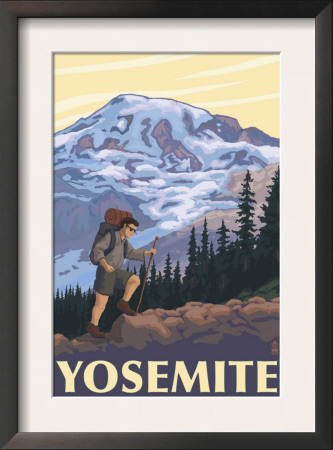 Yosemite, California - Hiking Scene, C.2008 by Lantern Press Pricing Limited Edition Print image