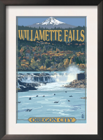 Willamette Falls - Oregon City, Or, C.2009 by Lantern Press Pricing Limited Edition Print image