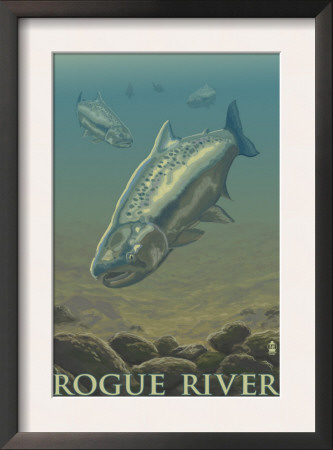 King Salmon - Rogue River, Oregon, C.2009 by Lantern Press Pricing Limited Edition Print image